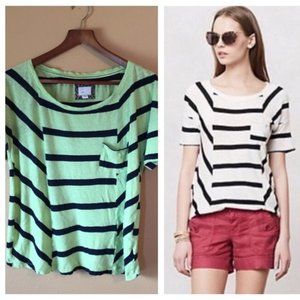 Anthropologie Postmark Spliced Stripe Linen Summer